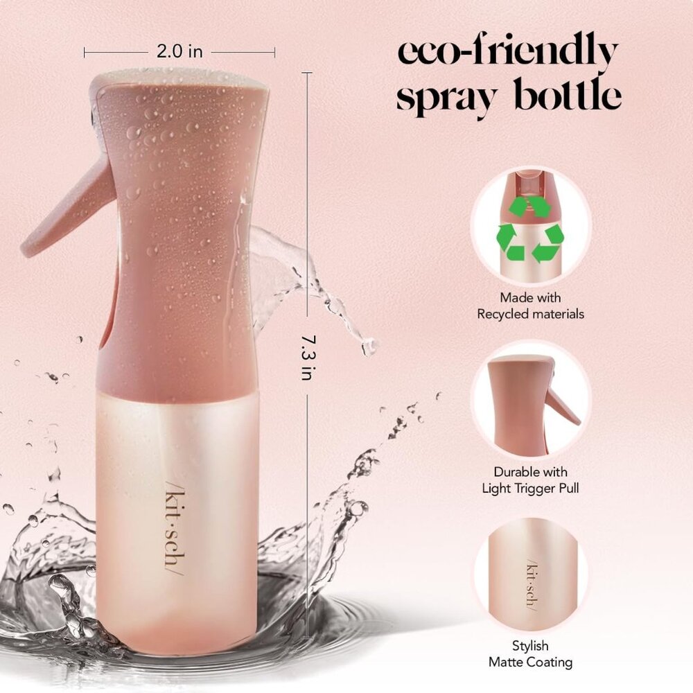 Continuous Spray Bottle for Hair – Fine Mist Water Mister & Water Spray Bottle – - Picture 2 of 9